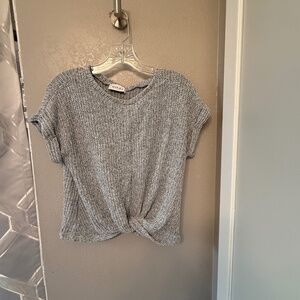 Gilli New York -  Gray Knit Crop Top